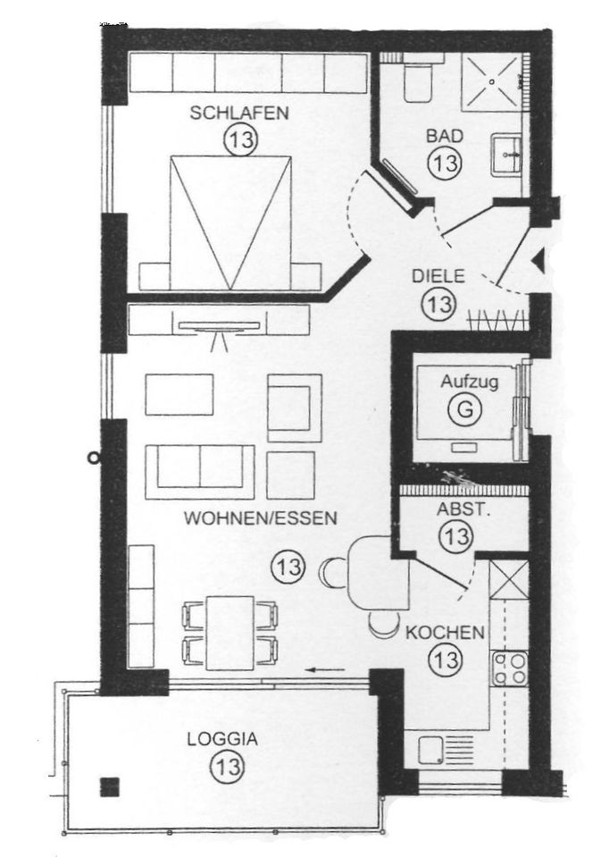 Neuwertige 2-Zimmer-Wohnung mit Loggia in zentraler Lage von Werl