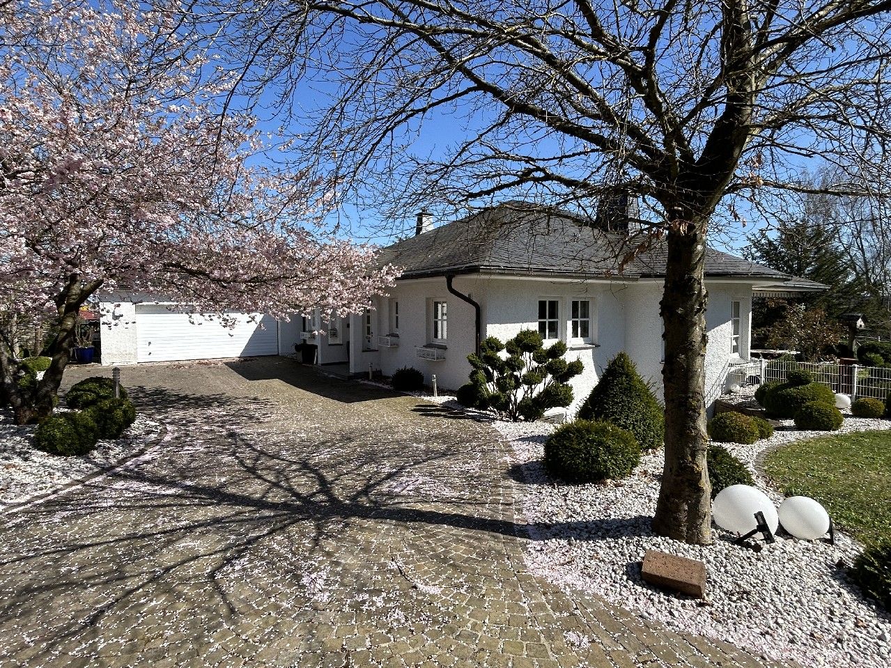 Ansicht Eingang und Garage