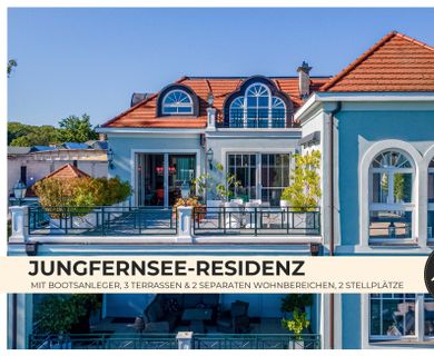 Zwei traumhafte Seewohnungen mit Bootsliegeplatz, 3 Terrassen, 2 separate Eingänge und Stellplätze